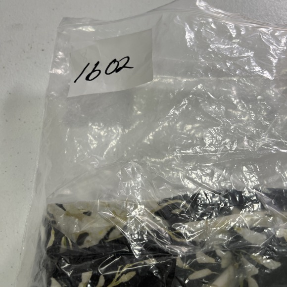 H&M Wide Leg Pants Womens XL Black White Relaxed Party Casual Travel Packable - Picture 14 of 14